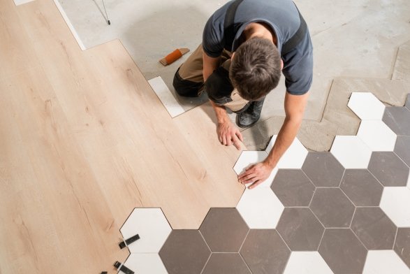 Flooring installation services in Benton